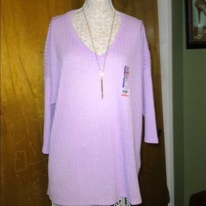 Faded glory long sleeve sweater like blouse